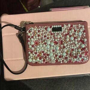 Coach Pink Beaded Wristlet